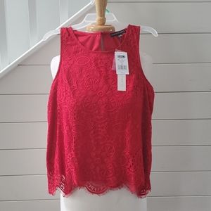 Red Lace Tank Top NWT